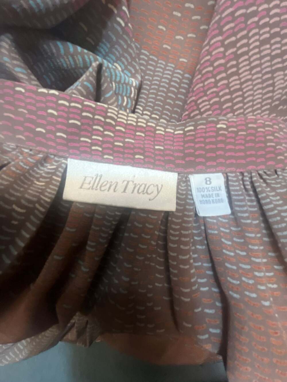 Ellen Tracy Vintage Two-Piece Skirt and Jacket Set Abstract Pattern size 8 - Picture 10 of 10